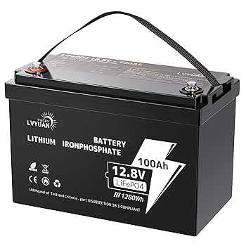 Amazon | LVYUAN 12V 100Ah リン酸鉄リチウムイオンバッテリー